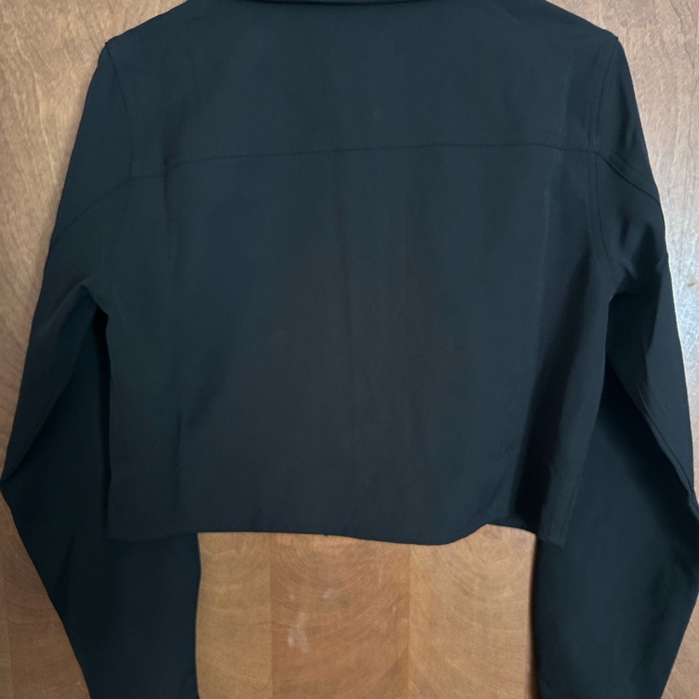 BuffBunny Black Cropped Button-Front Jacket - image 2